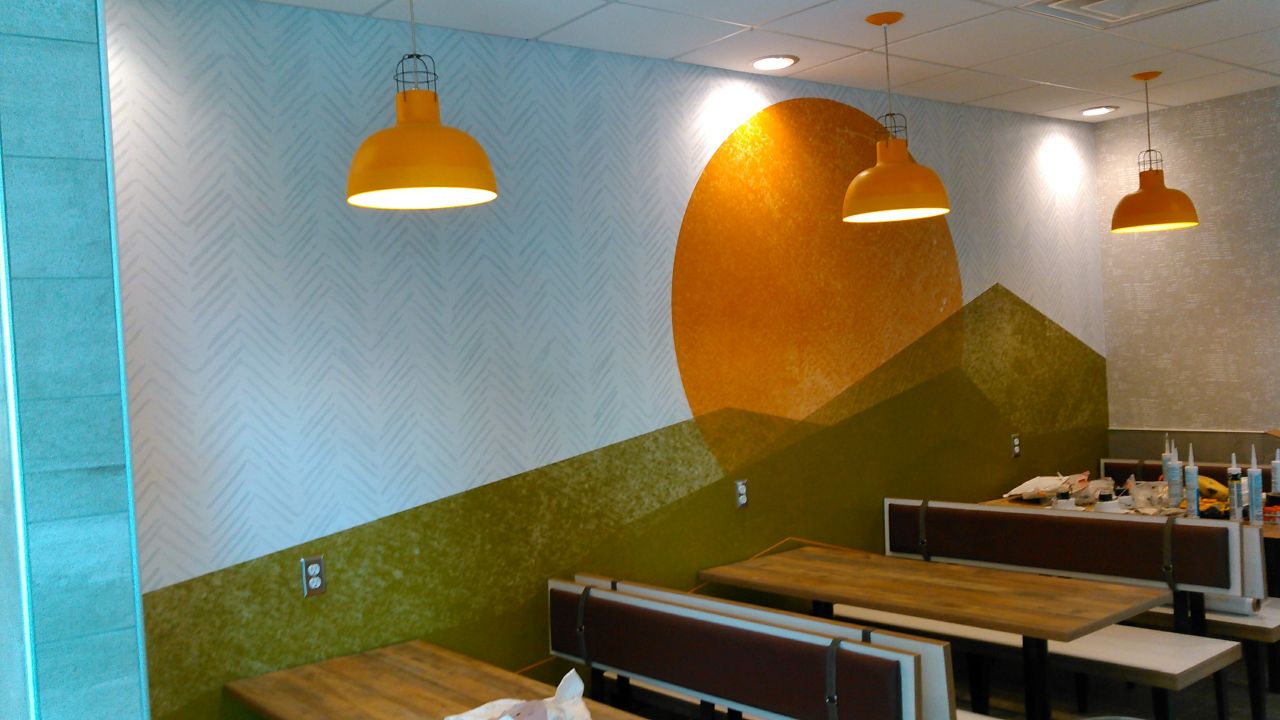 Commercial interior painting project